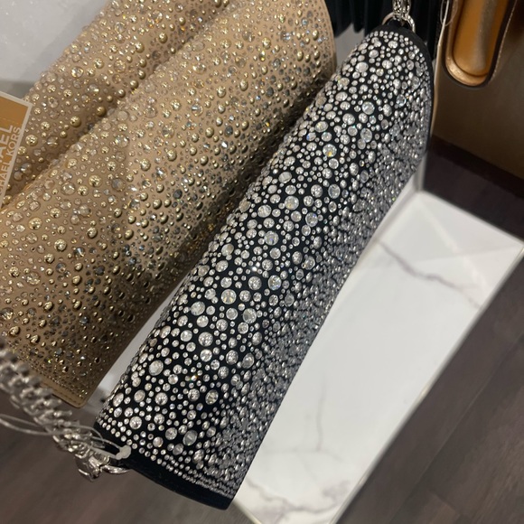 MICHAEL KORS Jet Set Medium Embellished Metallic Leather Clutch Crossbody
Black - Picture 6 of 16